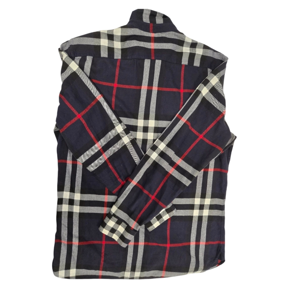 Burberry London Plaid Cotton Shirt Sz Large - Picture 2 of 14